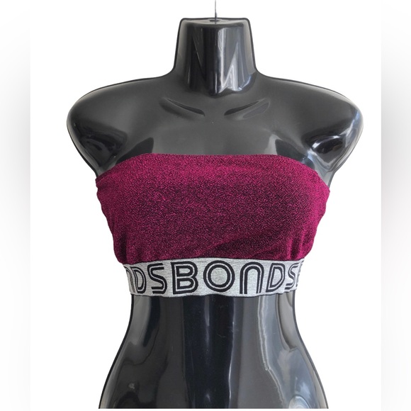 Bonds Tops - Bonds Pink Glittery Tube Top